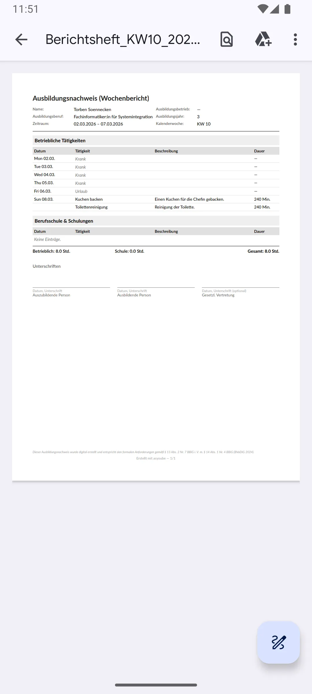 asyoube Berichtsheft fertiges PDF