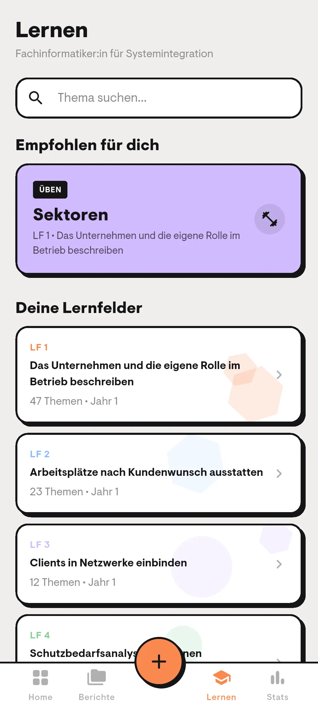 asyoube Lernen Übersicht