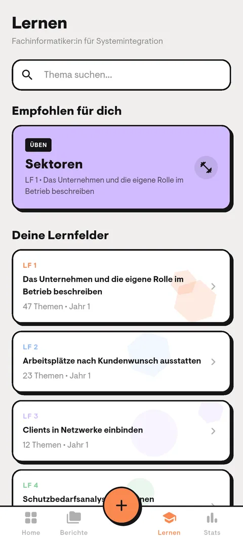 asyoube Lernen Übersicht