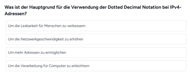 Generische Multiple-Choice-Aufgabe ohne individuelles Feedback